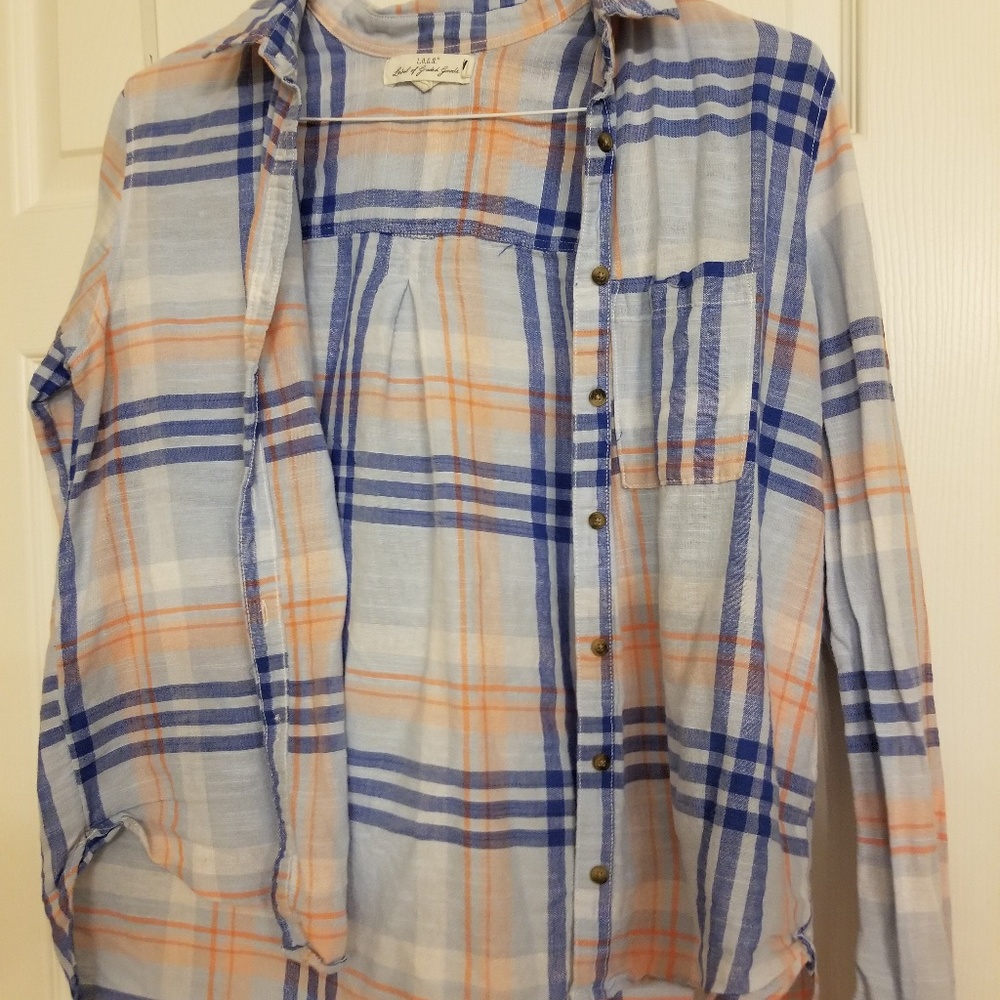 Plaid Button Down Top